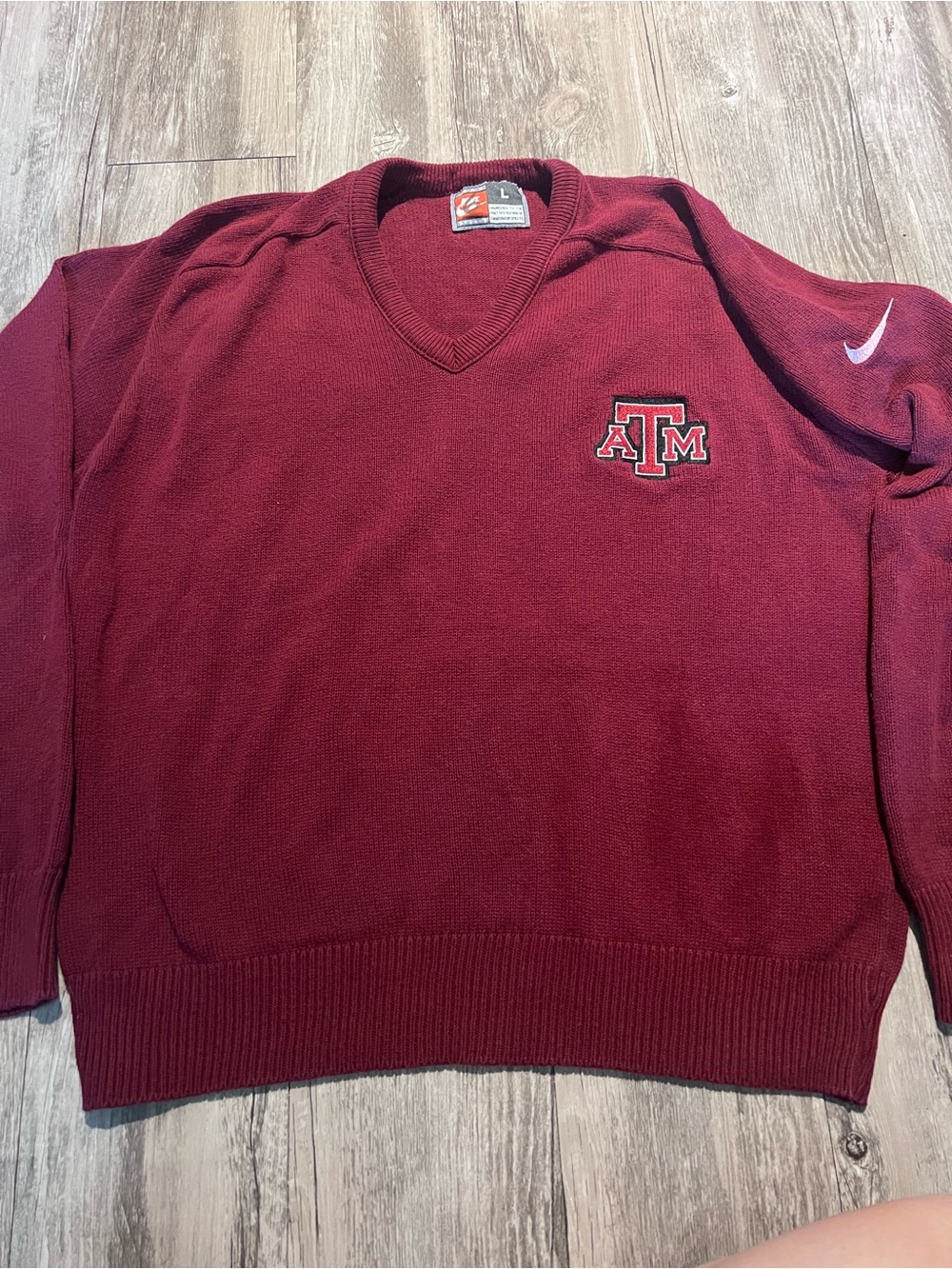 Vintage Nike Texas A&M Maroon sweater Size L check measurements